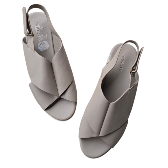 Vince Jenaya Chunky Platform Sandal Light Straw Size 8.5 - Picture 6 of 6